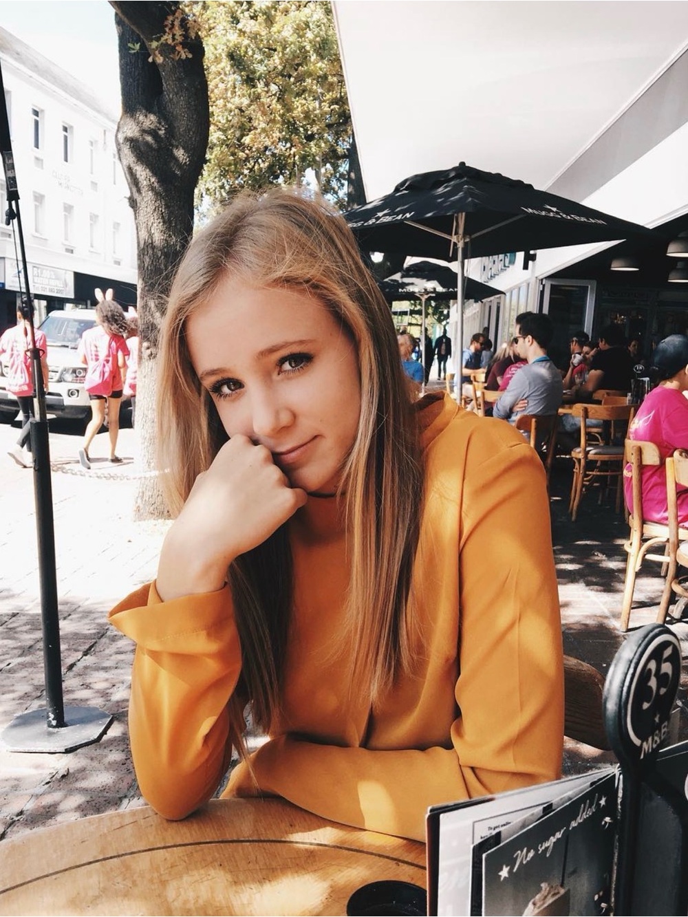 Custom Mustard Sheer Blouse